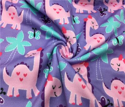 China Hot Sale Cartoon Memory Custom Double Brushed Poly Fabric Digital Print For Kid Clothes for sale