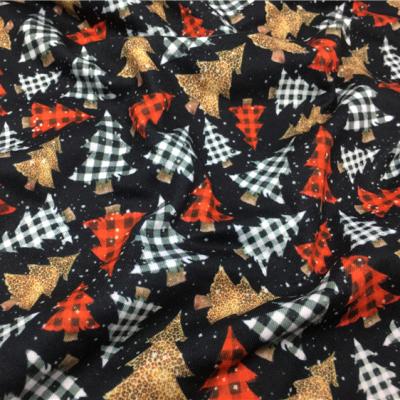 China Shaoxing Anti-UV Knitting 4 Way Stretch Lycra Cotton Fabric Christmas Cartoon Fabric Elastic Custom Cotton Lycra For Garment for sale