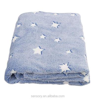 China Wearable Fleece 135x200cm Covering Glowing 6.8kg Gray Therapy Glow In The Rocket Blanket For Kids Amazon Throw Sublimation Dark Cotton for sale