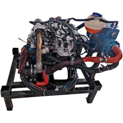 China high speed two cyinder V type four stroke water cooling 42kw 57hp 3600rpm marine diesel engine for sale