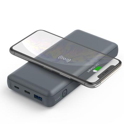 China Portable QC 3.0 20W Power Supply 18W USB C Palladium Power Bank 20000mAh And Fast Charge 3.0 Qi Wireless Charger For iPhone for sale