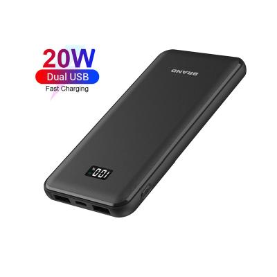 China QC 3.0 20W Manufacturers Wholesale High Quality Slim Cheap Portable Power Bank 10000mAh Charger Power Bank for sale