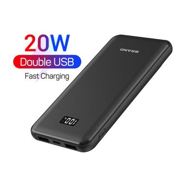 China Shenzhen Bank Dual USB Ports Battery Pack External Type-C Mobile Phone 5V 2A 10000mAh Charger Power Imagination Output Power Portable USB Bank for sale