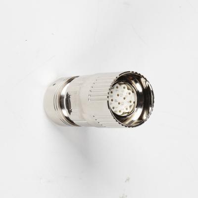 China M23 67 Power Signal Plug Straight Connector 12 Pin Ip M23 17 Pin Male Female Connector for sale