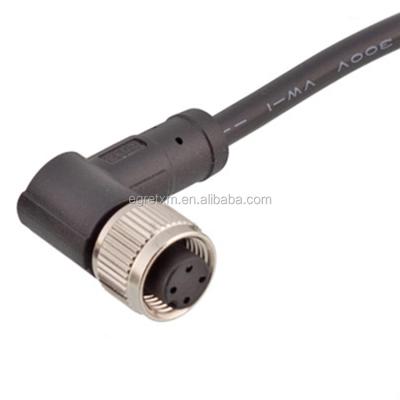 China Circular Waterproof M12 Sensor 5 Pin Female Connector Power Cable for sale