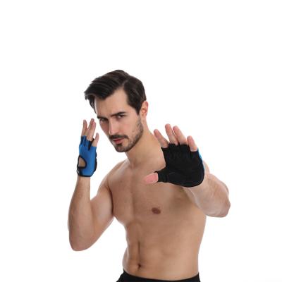 China Straight 2022 Wholesale Fitness Workout Gloves Weightlifting Men Women Gym Blue Running Gloves for sale