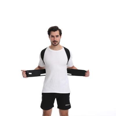 China Adjustable Professional Shoulder Posture Corrector Brace Black Shoulder Support Belt for Man and Woman for sale