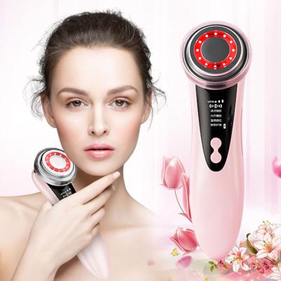 China Anti-puffiness Multifunctional Heating Vibration Beauty Cosmetic High Frequency Device Lifting Tightening Skin Rejuvenation Facial Massager for sale