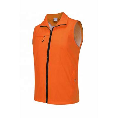 China Wholesale Breathable Unisex Uniform Polyester Work Volunteer Vest Sleeveless Vest With Logo for sale