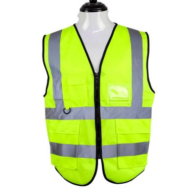 China Wholesale Engineer High Visibility Polyester Reflective Safety Vest With Pockets Safety Vest Reflective Markings for sale