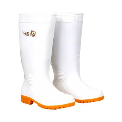 China Unisex White Waterproof Protective Work PVC Long Safety Rain Boots High Boots Sweat-absorbent for sale