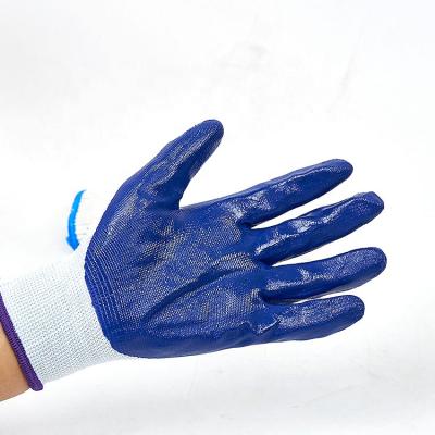 China Wholesale Nitrile Waterproof Industrial Work Garden Work Gloves Soft High Quality Nitrile Safety Work Gloves Anti Slip for sale