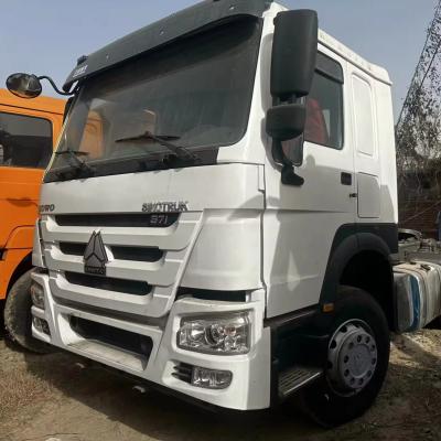 China SINOTRUK HOWO White Ten wheel 6*4 tractor truck howo th7 540hp 6x4 tractor truck heavy truck used 6.8X2.5X3.1m for sale