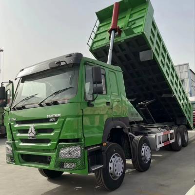 China Construction Industry Green 8*4 dump truck 12 wheels commanding appearance super  load and super horsepower for load goods. for sale