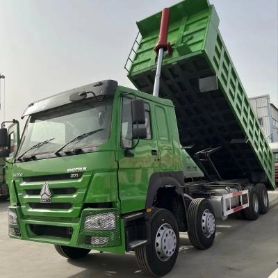 China Good Condition howo Used dump truck 12 wheels 371HP 380HP tipper truck for sale > 8L for sale