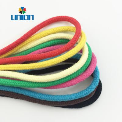 China Eco-friendly 5mm Wholesale Double Braided Colorful Cotton Rope for sale