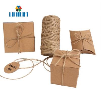 China Wholesale Eco-friendly DIY Craft Gift Box Packing Rope Diameter 1.0mm 1.5mm 2.0mm Twisted Jute Rope for sale