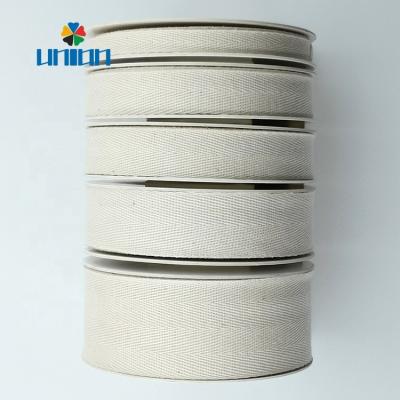 China Herringbone 100% Woven Viable Cotton Ribbon 1 Inch 25mm Webbing Strap For Garment Accessories for sale