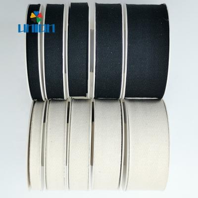 China Viable factory ready to sell 5/8 inch 16mm black/white twill cotton webbing herringbone tape for sale