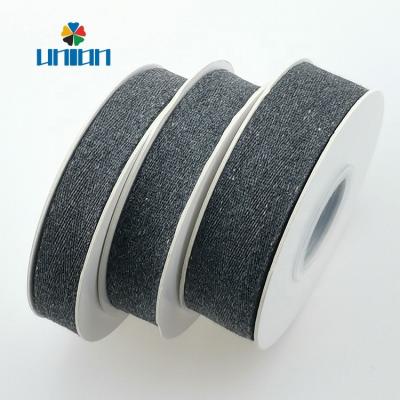 China 3/4 Inch Viable 19mm Black/Grey Cotton Webbing Strap for sale