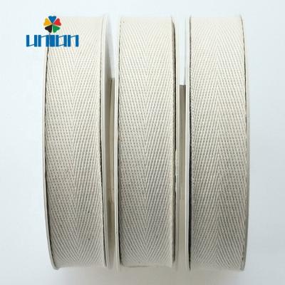 China viable 2cm, 2.5cm, 3.2cm, 3.8cm solid color braided twill cotton webbing band for clothing accessories/belt bag strap for sale