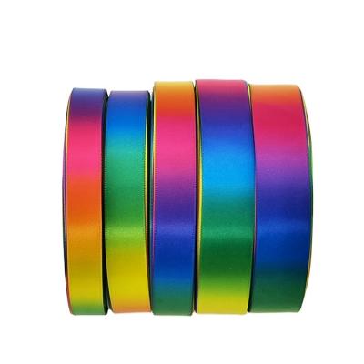 China Chinese manufacturers wholesale popular rainbow ribbon printing ribbon for packaging for sale