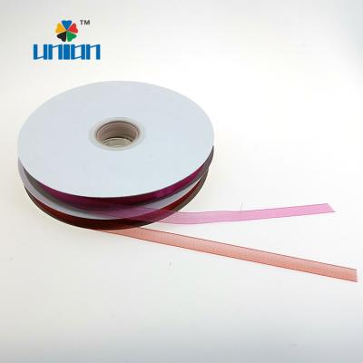 China Wholesale Double Face 3/8 Inch 9mm Gift Wrapping Sheer Solid Color Organza Ribbon for sale