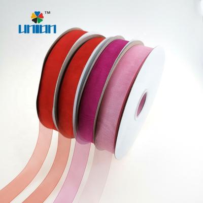 China Free Sample Wholesale Pure Silk Solid Color Organza Ribbon For Gift Wrapping Decor, Hair Accessories for sale