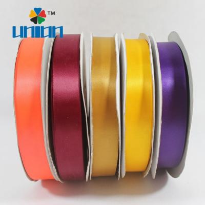 China Hot Selling Double Face Ribbons Double Face Solid Color Polyester Satin Ribbon 3mm - 100mm for sale