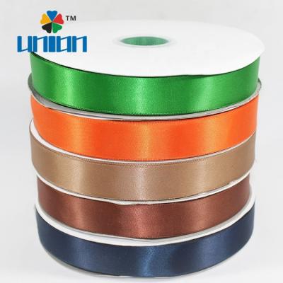 China Factory direct wholesales 1inch double face solid color double sides satin ribbon for christmas party decoration for sale