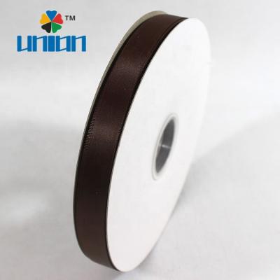 China Single Face 100% Polyester Brown Spot Ribbon Viable Supply Good Prices for sale