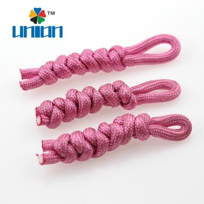 China Fashion Custom Rope Knot Braided Paracord Zipper Pulls For Bag for sale