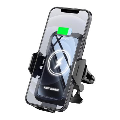 China Automatic Mobile Phone Cell Phone Holder in Car Use Car Wireless Charger for I Android Phone with Stand for sale