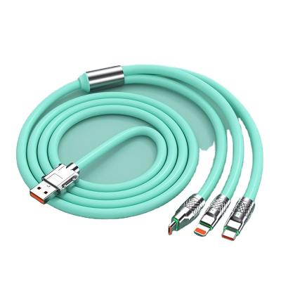 China High Speed ​​Charging Count Super Charge 2023 120W Silicon USB Zinc Alloy Type C Cable Data Transmission Palladium Fast Charging Wire For iPhone Samsung Huawe for sale