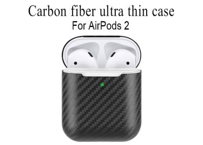 China Caso anti ultra fino de Airpods de la fibra de carbono del rasguño del negro en venta