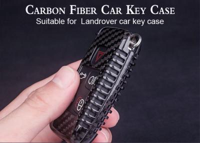 China 100% Real Landrover Shockproof Carbon Fiber Car Key Case for sale