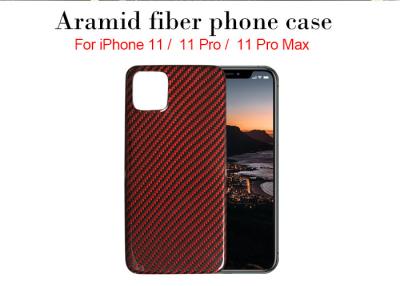 Κίνα Μαύρο και κόκκινο στιλπνό Twill iPhone 11 Aramid περίπτωση κάλυψης προς πώληση