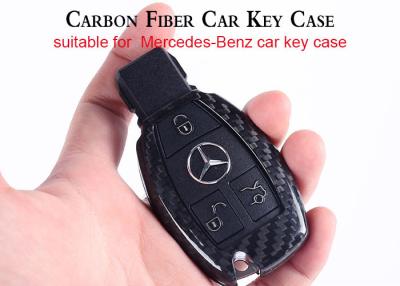 China Silky Touching 3k Mercedes Carbon Fiber Key Cover for sale