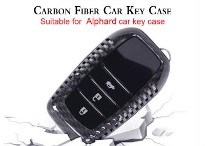 China Alphard Black Anti Scratch Carbon Fiber Car Key Case for sale