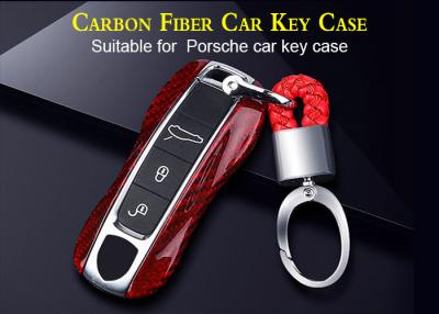 China Wear Resistant Smooth Carbon Fiber Porsche Car Key Cover for sale