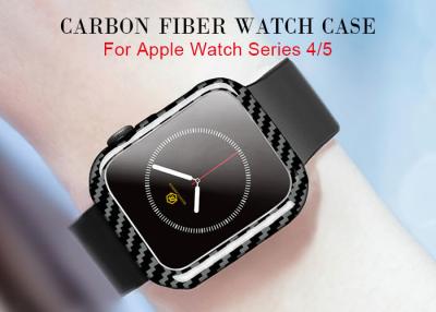 China Black Scratchproof Apple Watch 4 Carbon Fiber Case 44mm for sale