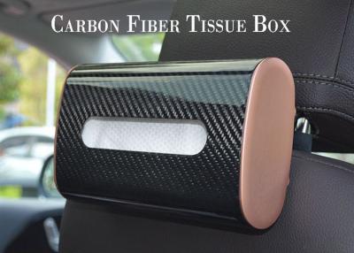 China Corrosion Resistance Twill Carbon Fiber Tissue Box For Car for sale