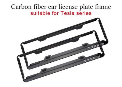 China Rust Resistant Tesla Carbon Fiber License Plate Frame for sale