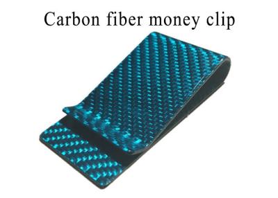 China Multi Color Thermal Shock Resistant Real Carbon Fiber Money Clip for sale