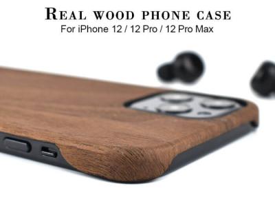 Cina Cassa di legno sottile eccellente resistente all'uso del telefono per pro massimo dell'iPhone 12 in vendita