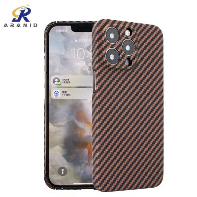 China Custom Logo Eco Friendly Aramid Fiber Mobile Phone Case For iPhone 13 for sale