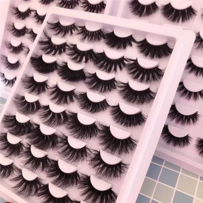 China 25-30 Times Large 25mm Stock Eyelashes 3d Mink Lashes 25mm Fluffy Tapered Lashes Wholesale Mink Eyelash for sale