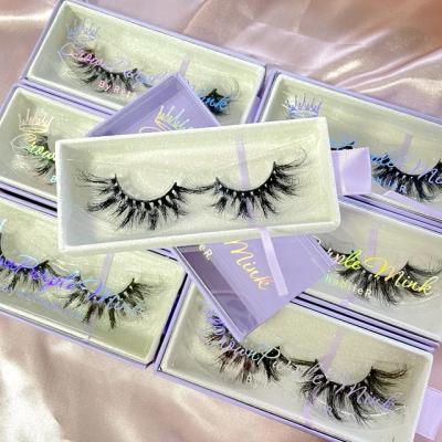 China 25-30 Times Eyelash Box Packaging Custom Private Label Eyelash Packaging 25mm 3d Mink Lashes for sale