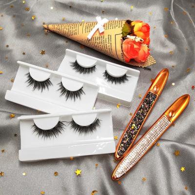 China 25-30 Times 3D Volume Faux Mink Magnetic Eyelashes Accept Private Natural Look Label for sale