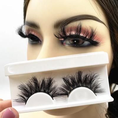 China 25-30 Periods Design Strip Full Natural Mink Fur 20mm Professional Custom 3d False Eyelashes Lashes With Logo Custom Lashes Boxes Vendor for sale